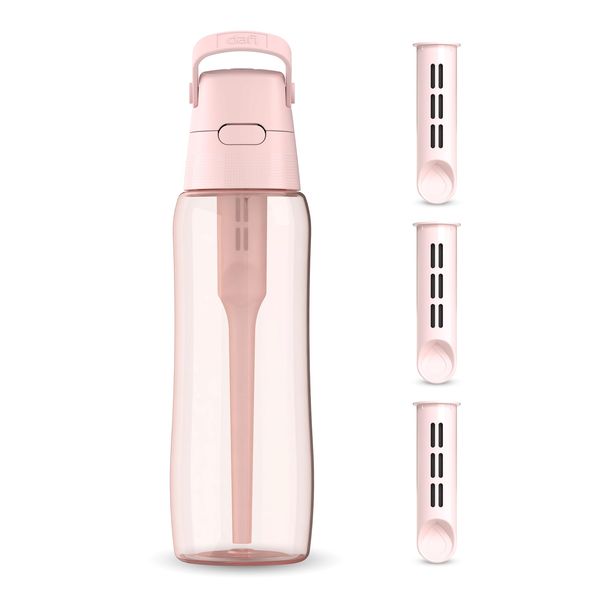Butelka Filtrująca Dafi SOLID 0,7 Baby Pink z 4 Filtrami