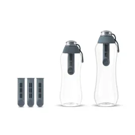 Zdjęcie produktu Zestaw: Butelka 300 ml Butelka 500 ml Stalowa Szara z 3 Filtrami