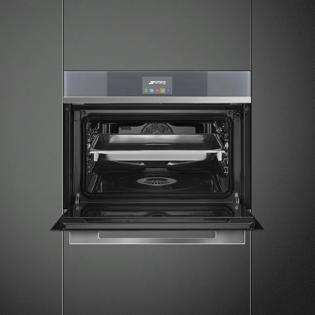 piekarnik-kompaktowy-smeg-sf4104vcs-50l-para-termoobieg-grill-aquaclean-stan-nowy