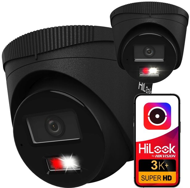 Kamera IP 6MPx 3K+ IPC-T260HA-LU BLACK PoE HiLook by Hikvision IP67