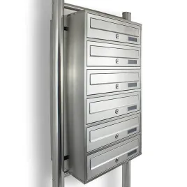 skrzynka-lokatorska-6-wrzutow-euro-stal-nierdzewna-stojak-na-listy-zamek