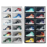 3x-box-na-buty-organizer-pudelko-czarne-stan-nowy
