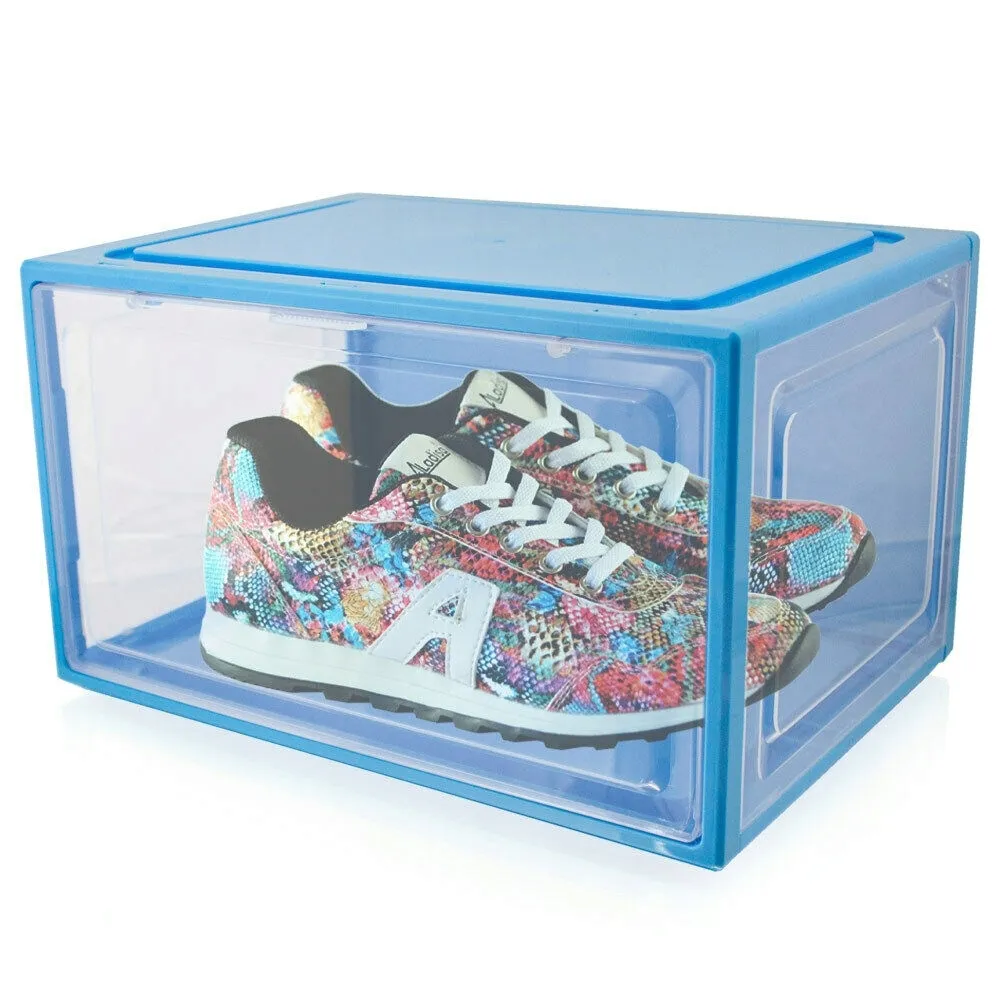 3x-box-na-buty-organizer-pudelko-niebieskie-stan-nowy