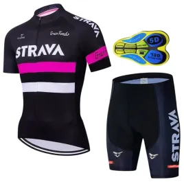 stroj-rowerowy-strava-spodenki-zelowe-koszulka-komplet-kolarski-rozowy-l