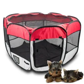 duzy-kojec-zagroda-dla-psa-psow-szczeniat-zwierzat-czerwony