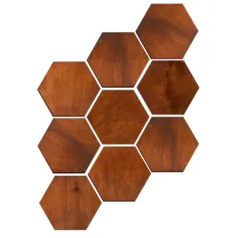 drewniane-panele-scienne-heksagon-3d-eko-braz-9szt
