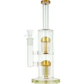 bongo-z-filtracja-twin-bud-bong-amber-2-perkolatory-wys-33-cm