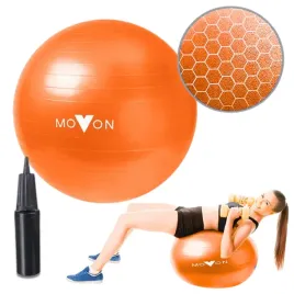 pilka-fitness-gimnastyczna-do-cwiczen-65cm-pomaranczowa-z-pompka-movon