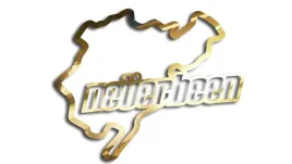 wycinana-naklejka-neverbeen-nurburgring-zloty-chrom