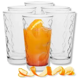 szklanka-6-szt-370ml-lotte-zestaw-szklanek-w-romby-tloczone-wysokie-grube