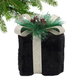 prezent-dekoracyjny-czarny-futerkowy-dekoracja-swiateczna