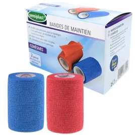 sensiplast-bandaz-elastyczny-samoprzylepny-czerwony-i-niebieski