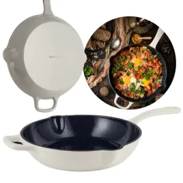 outlet-patelnia-vintage-cuisine-bezowa-zeliwna-ciezka