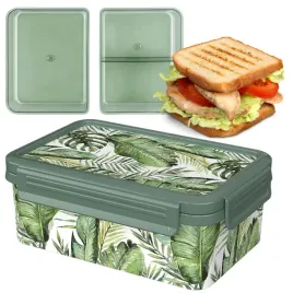 ernesto-lunchbox-pojemnik-na-zywnosc-zielone-liscie-dwa-wklady