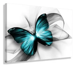 obraz-turkusowy-szary-motyl-120x80-canvas