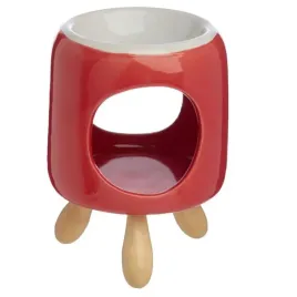 outlet-kominek-ceramiczny-zaokraglony-na-drewnianych-nozkach-eden-czerwon