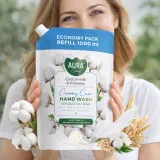 aura-care-mydlo-do-rak-uzupelniajace-mix-zapachow-zestaw-zapas-5x1000-ml-opakowanie-woreczek