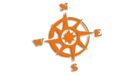 wycinana-naklejka-roza-wiatrow-pomaranczowa