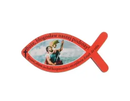 plakietka-kierowcy-rybka-czerwona-sw-krzysztof