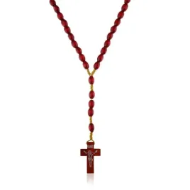 rozaniec-drewniany-bordowy-na-sznurku