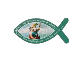 plakietka-kierowcy-rybka-zielona-sw-krzysztof