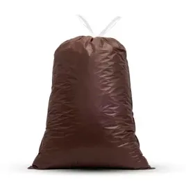 worki-na-smieci-z-tasma-120l-10szt-brazowe-nadruk-bio