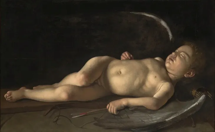 obraz-plotno-caravaggio-1596-spiacy-kupidyn