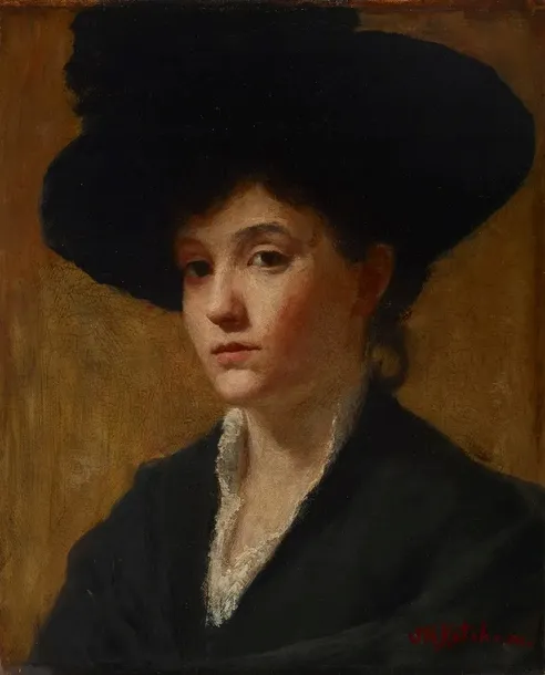 obraz-plotno-susan-ketcham-1889-study-of-a-hat-sposob-wykonania-druk-cyfrowy-tematyka-pejzaze