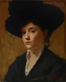 obraz-plotno-susan-ketcham-1889-study-of-a-hat-sposob-wykonania-druk-cyfrowy-tematyka-pejzaze