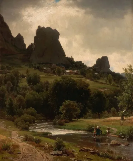 obraz-plotno-w-whittredge-1853-summer-pastorale-sposob-wykonania-druk-cyfrowy-tematyka-pejzaze