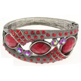 metalowa-sztywna-bransoletka-czerwone-kamienie