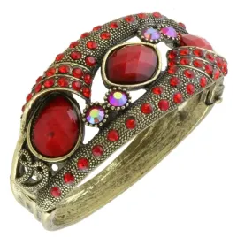 metalowa-sztywna-bransoletka-czerwone-kamienie