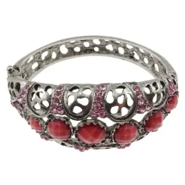 metalowa-sztywna-bransoletka-czerwone-kamienie