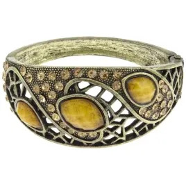 metalowa-sztywna-bransoletka-zolte-kamienie