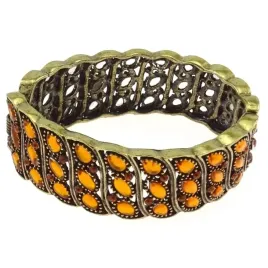 metalowa-bransoletka-z-brazowymi-dzetami