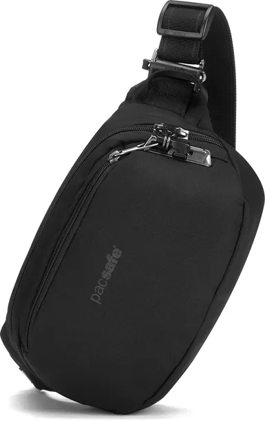Saszetka biodrowa antykradzieżowa męska Pacsafe Vibe 100 4L Black