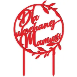 topper-z-pleksy-dla-ukochanej-mamusi-czerwony-17-cm