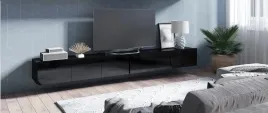 szafka-rtv-300cm-calabrini-czarny-polysk