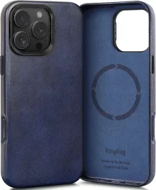 kingflag-naturalne-etui-skorzane-magsafe-do-iphone-16-pro-max-granatowe