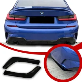 bmw-g20-g21-tylny-boczne-dokladki-spoilery-zderzak-m-pakiet-czarny-polysk