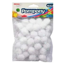 pompony-brewis-pom27-metaliczne-biale-40-szt