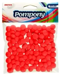 pompony-brewis-pom20-10mm-czerwone-100-sztuk