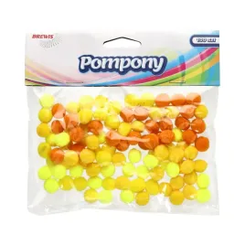 pompony-brewis-pom15-10mm-zolte-100-sztuk