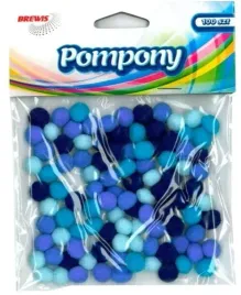 pompony-brewis-pom13-10mm-niebieskie-100-sztuk