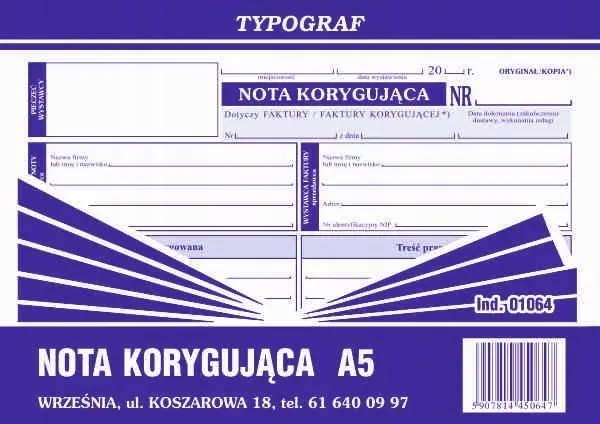 druk-01064-nota-korygujaca-a5-typograf-stan-nowy