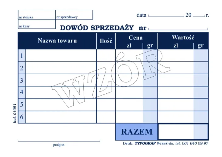 druk-01051-dowod-sprzedazy-paragon-a7-typograf-stan-nowy