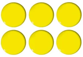 magnesy-okragle-tetis-zolte-30-mm-6-sztuk
