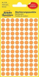 etykiety-avery-3178-kolka-8mm-neon-pomaranczowy
