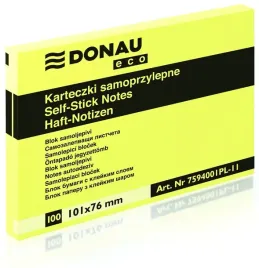 karteczki-samoprzylepne-donau-eco-101x76-zolte