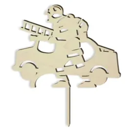topper-drewniany-strazak-i-woz-z-drabina-czarny-14x16-cm